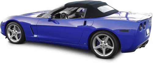 Vista 5 de Sierra Auto Tops Convertible Top Reemplazo para Chevrolet Corvette C6 2005-2013, Stayfast Canvas, Negro
