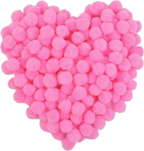 Vista 25 de MORFEN 150 pompones, pompones negros de 1 pulgada, bolas de pompón mullido, pequeños pompones para manualidades, proyectos de manualidades