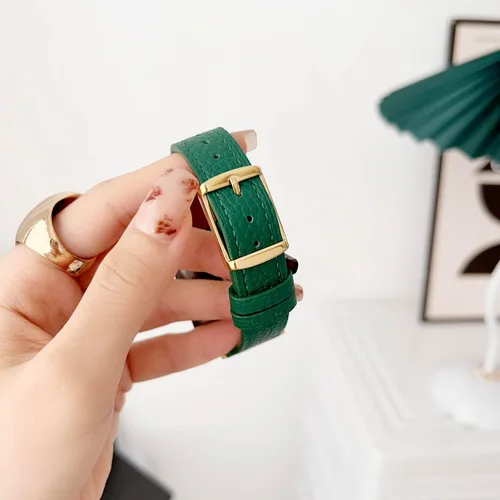 Vista 3 de My Pretty Strap - Correa compatible con Apple Watch, correa de lujo de cuero genuino para iWatch de repuesto - Se ajusta a la mayoría de muñecas