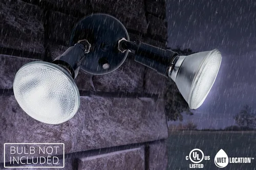 Vista 9 de Lithonia Lighting OFTH 300PR 120 P WH-M12 - Soporte ajustable doble PAR con atardecer a amanecer, 120 voltios, 300 vatios, color blanco