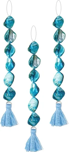 Vista 5 de Adorno náutico para árbol de Navidad con diamantes de imitación, perla y purpurina de tortuga marina (adorno de tortuga marina brillante)