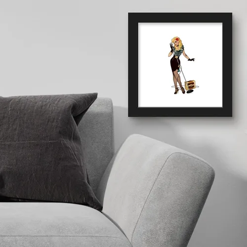 Vista 4 de Trends International Gallery Pops DC Comics Bombshells - Black Canary - Póster de pared de figura de pinup, 12 x 12 pulgadas, versión de marco negro