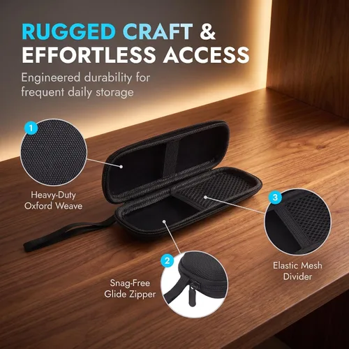 Vista 3 de External Hard Drive Case EVA Hard Shell Shockproof Portable Storage Bag