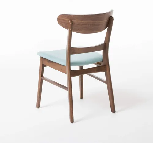 Vista 5 de Christopher Knight Home Idalia - Sillas de comedor, juego de 2 piezas, acabado menta/nogal