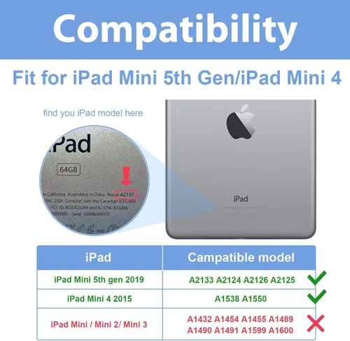 Vista 2 de ProCase 2 protectores de pantalla para iPad Mini 5th/Mini 4th, iPad Mini 7.9 pulgadas, A2133/A2124/A2126/A2125/A1538/A1550, protector de película