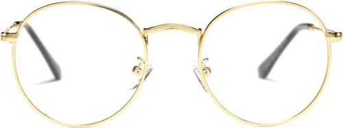 Vista 5 de Pro Acme Gafas redondas clásicas de metal transparente con marco de lentes unisex