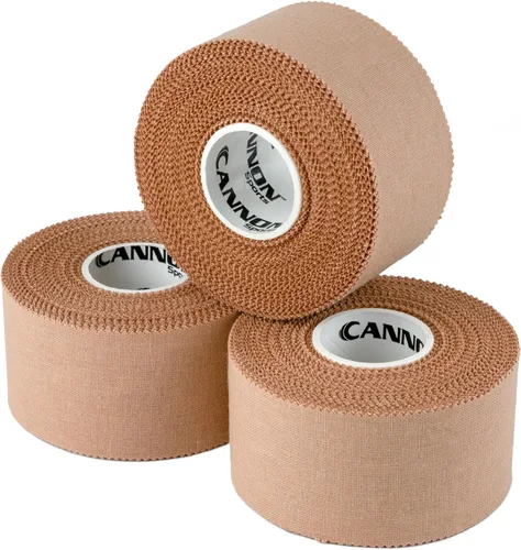 Vista 13 de Cannon Sports Cinta atlética de alta calidad, 1.5 pulgadas x 45 pies por rollo, fácil de rasgar, sin residuos pegajosos, muy fuerte, hipoalergénica