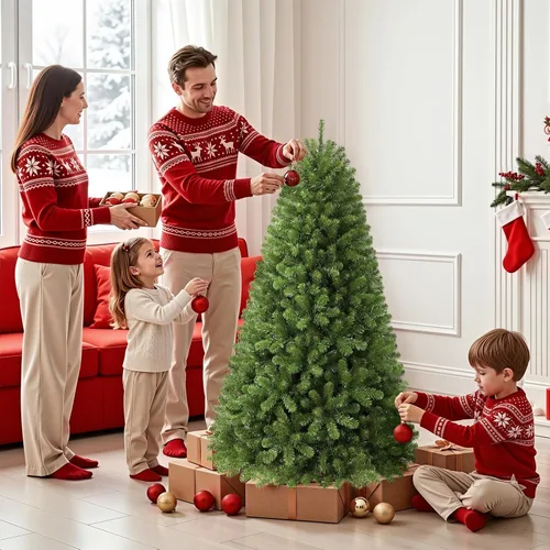 Vista 6 de Alupssuc 5ft Classic Spruce Artificial Prelit Christmas Tree
