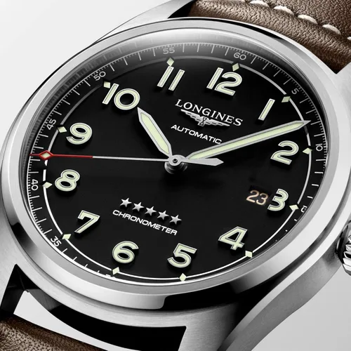 Vista 4 de Longines Espíritu automático esfera negra reloj de los hombres L3.811.4.53.0