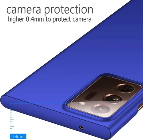 Vista 3 de Funda para Samsung Galaxy Note 20 Ultra 5G, delgada, acabado mate, color azul, policarbonato, ligera