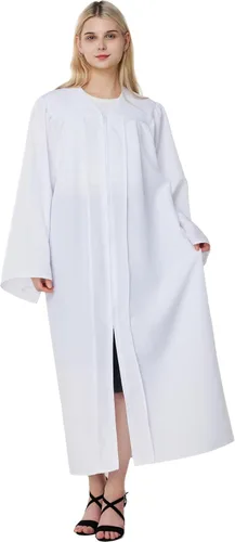 Vista 2 de gradois Batas unisex mate y vestido de graduación solamente, batas de coro para iglesia, batas de púlpito y batas de juez
