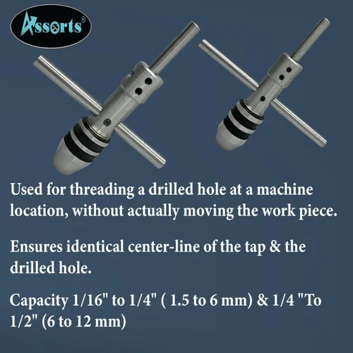 Vista 8 de Nuevo eje de llave de grifo piloto 3/32"-1/4" y 1/4"-1/2" - Tap, rosca, prensa de taladro, torno (juego de 2 piezas)