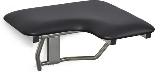 Vista 15 de Seachrome Asiento de ducha Lift-Assist, en forma de L, zurdo, ADA, montaje en pared, acolchado blanco naugahyde
