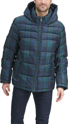 Vista 4 de Tommy Hilfiger Men's Hooded Puffer Jacket (Standard and Big & Tall)