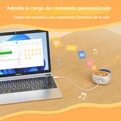 Vista 6 de alilo Pocket Bunny - Reproductor de música portátil para niños, juguetes musicales para niños pequeños, precargado de más de 120