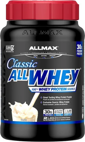 Vista 14 de ALLMAX Classic AllWhey - Proteína en polvo de suero de leche, chocolate, 2 libras, 1.06 oz de proteína por cucharada, sin gluten, baja en azúcar