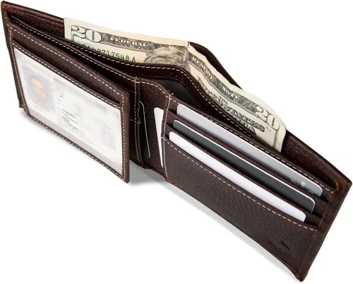 Vista 4 de WOLVERINE Men's Bifold Leather and Canvas Wallets