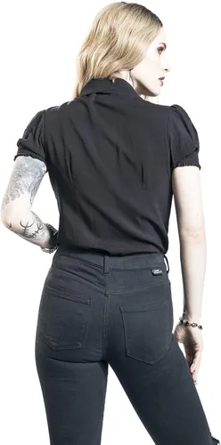 Vista 5 de Hell Bunny Samara Sun Moon Ouija Board Gothic Wicca Witchcraft Blusa Top, Negro