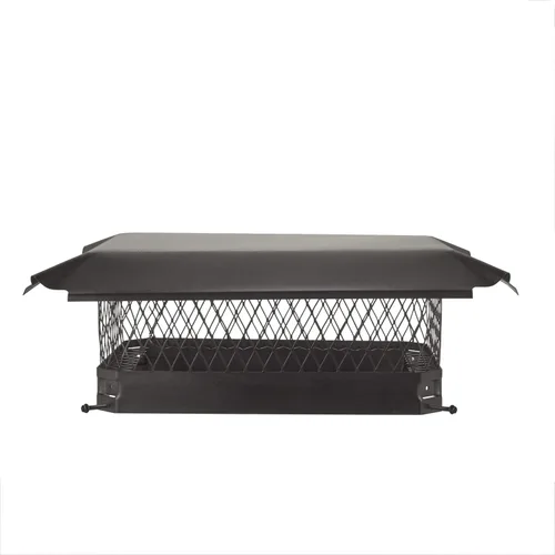 Vista 21 de Draft King CBO913 - Tapón de chimenea de acero galvanizado negro con perno, 9 x 13 pulgadas