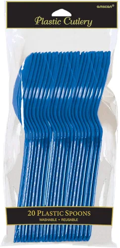Vista 7 de Vibrantes cucharas de plástico color rojo manzana (paquete de 20) – ecológicas, duraderas y llamativas, perfectas para fiestas y eventos