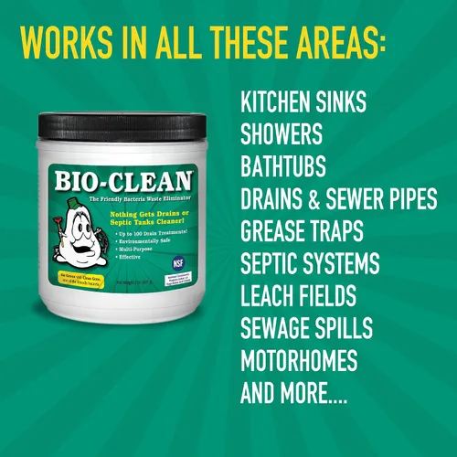 Vista 5 de Bio-clean Antiséptico antibacteriano para drenaje (2 lb)