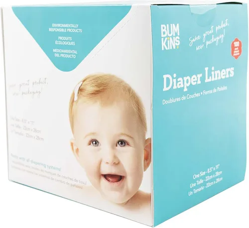 Vista 7 de Bumkins Forro de tela desechable para pañales, biodegradable, neutro, 100 unidades (paquete de 1)