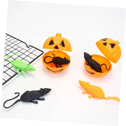 Vista 4 de BESTonZON 18pcs Artificial Mice Halloween Props Realistic Prank Mice Decorations for Party and Haunted House Soft Fake