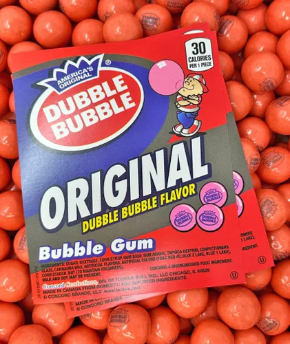 Vista 3 de Original 1928 Bubble Gum Classic Pink Gumballs Bolas de goma de mascar de 1 pulgada 1.5 libras