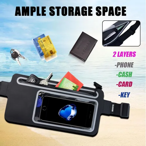 Vista 5 de Bolsas secas para teléfono, 01-negro transparente, Moda Moderna Clásico Retro