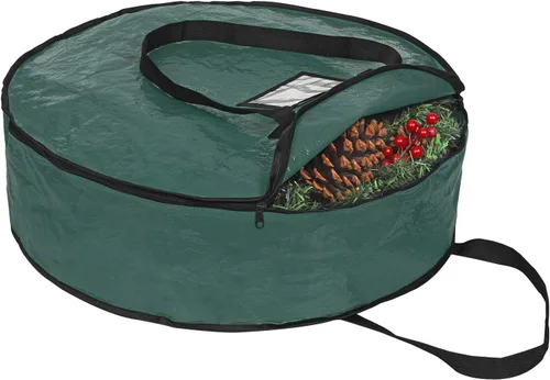 Vista 7 de Propik - Bolsa de almacenamiento para corona de 24 pulgadas, material resistente a desgarros, fácil almacenamiento, con asas resistentes y ranura
