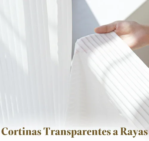 Vista 3 de NICETOWN Cortinas Transparentes a Rayas Blancas de 96 Pulgadas de Largo para Sala de Estar 2 Paneles, Tratamiento de Ventana Semi Chiffon con Ojales