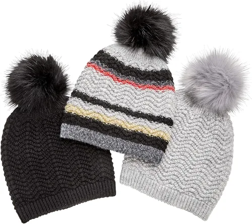 Vista 5 de Women's Recycled Slouchy Knit Hat with Pom