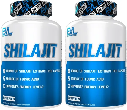 Vista 5 de Evlution Nutrition Shilajit - Apoyo energético - 400 mg de extracto de shilajit - Suplemento de ácido fúlvico - Cápsulas vegetarianas