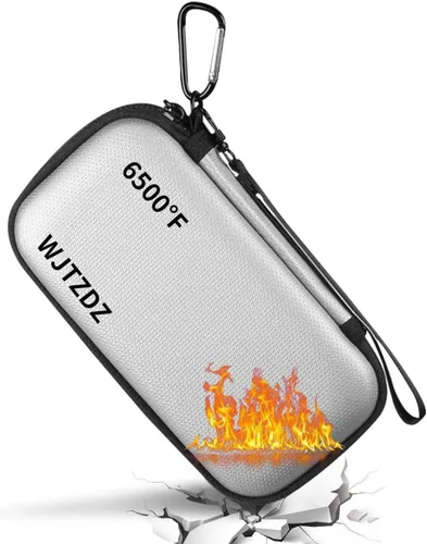 Vista 11 de Funda rígida resistente al fuego de 6500 °F, bolsa organizadora electrónica impermeable, funda de transporte EVA a prueba de golpes para teléfonos
