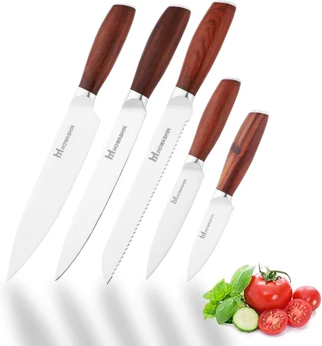 Vista 103 de Cuchillo de chef de 6 pulgadas, cuchillos de cocina, deshuesado de acero inoxidable alemán de alto carbono, cuchillo profesional para carne, aves