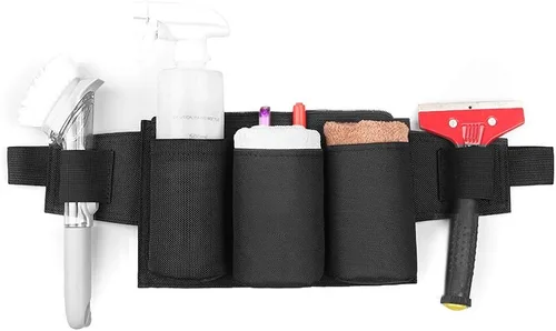 Vista 11 de Bolsa de herramientas, cinturón de bolsa de herramientas de cintura, funda para botella, delantal de herramientas de trabajo resistente