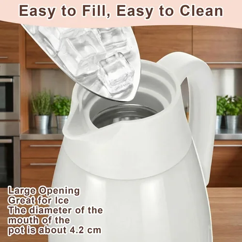 Vista 3 de Norme 2 jarras térmicas de café de acero inoxidable aisladas para líquidos calientes, dispensador térmico de jarra con cepillos para mantener