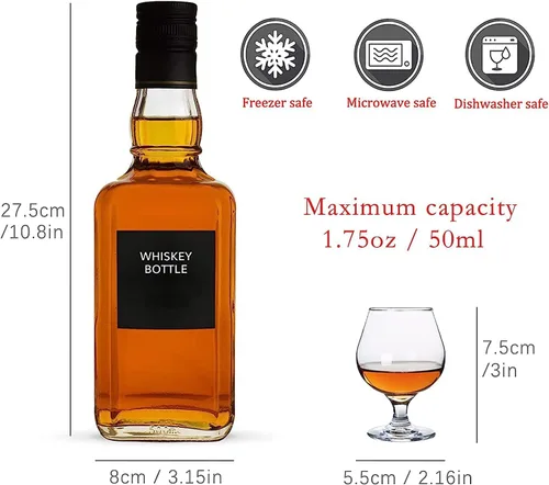 Vista 2 de Snifters 1.75oz Vasos de chupito Juego de 8 Lindas Copas para Brandy o Coñac (50ml 1.75 floz)