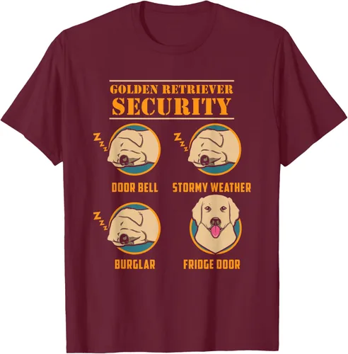Vista 15 de Camisa Golden Retriever de seguridad Golden Retriever para perro divertido, Negro, S