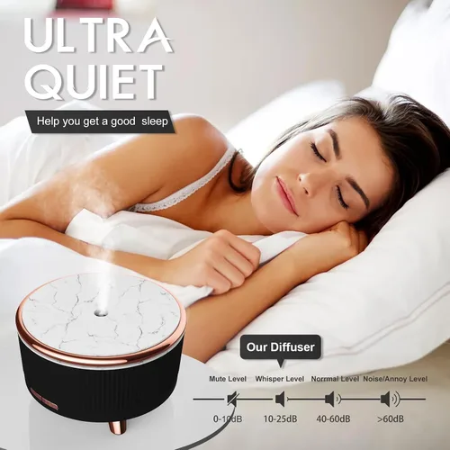 Vista 4 de Difusores para aceites esenciales para habitación grande, difusor de aromaterapia de 16.9 fl oz, humidificador de niebla fría con control remoto