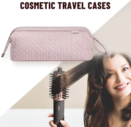 Vista 4 de Estuche KarSyon Shark Flex Style para secador de pelo Dyson Airwrap Cepillo Dyson Herramientas para el cabello Revlon Bolsa de viaje Estuche de Rosa