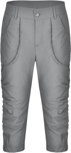 Vista 4 de Pantalones cargo a media pantorrilla para mujer, pantalones capri de verano casuales ajustados para senderismo, pantalones deportivos suaves