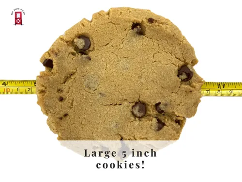 Vista 8 de Galletas de mantequilla de maní con chispas de chocolate. 3 galletas caseras grandes de 5 pulgadas