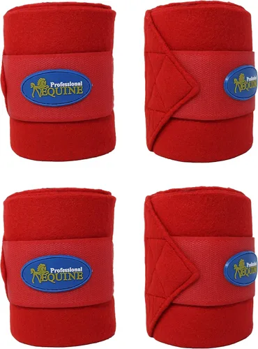 Vista 15 de CHALLENGER 10ft Horse Grooming Leg Polo Wrap Set of 4 Soft Fleece 95R Negro