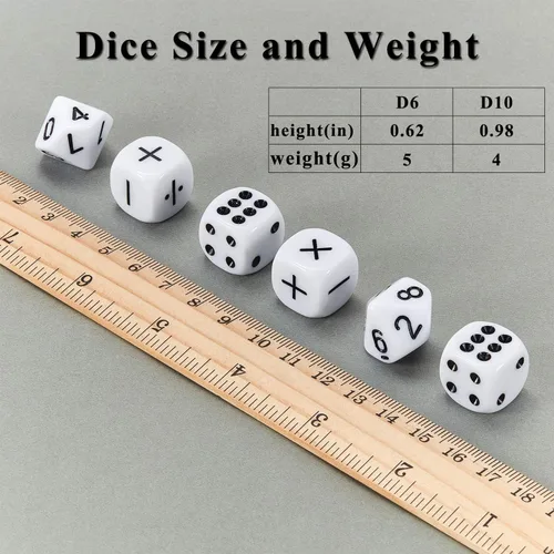 Vista 2 de Gejoy - Juego de 18 dados para enseñanza de matemáticas, operación numérica