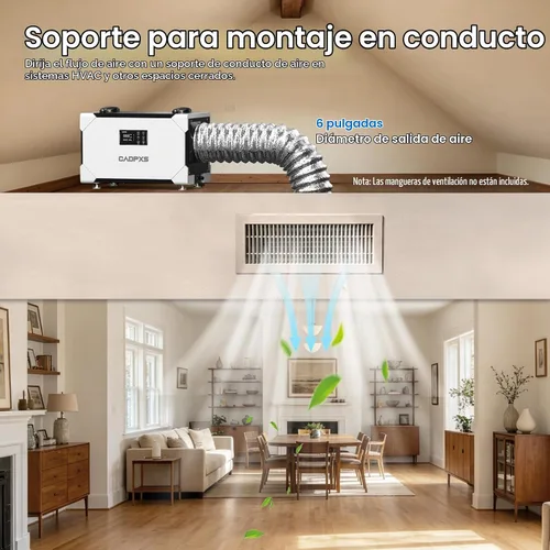 Vista 8 de CADPXS - Deshumidificador de espacio de arrastre de 145 pintas con manguera Blanco