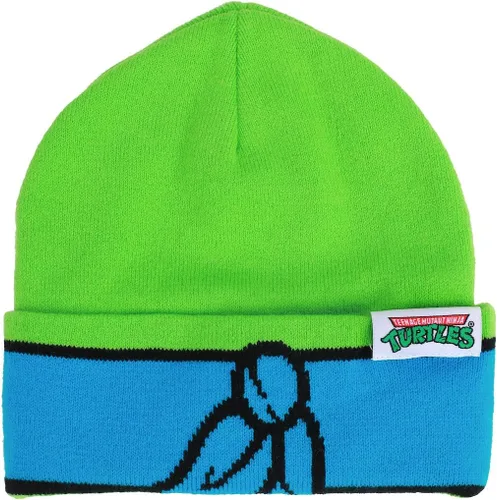 Vista 2 de Bioworld TMNT Rolldown Raph Adult Mesh Eye Green Beanie
