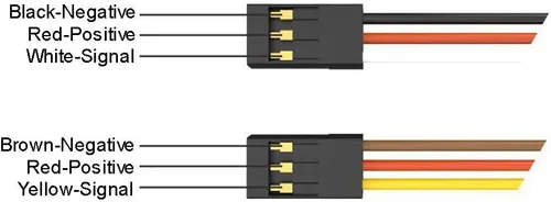 Vista 7 de Cable de extensión servo de 3 pines de 3.9 in/4 pulgadas, 3.93 pulgadas, hembra a macho, conector de cable JR para control remoto de aviones