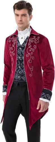 Vista 6 de Chaqueta victoriana steampunk para hombre, estilo vintage, traje gótico