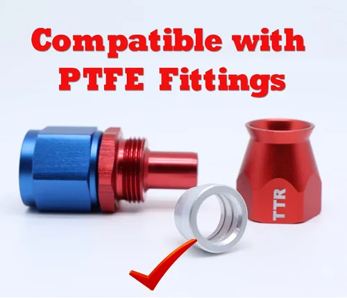Vista 2 de TT Racing AN-10 Acero inoxidable PTFE (teflón) Gas combustible etanol E85 manguera de línea de aceite de 20 pies con kit giratorio de extremo